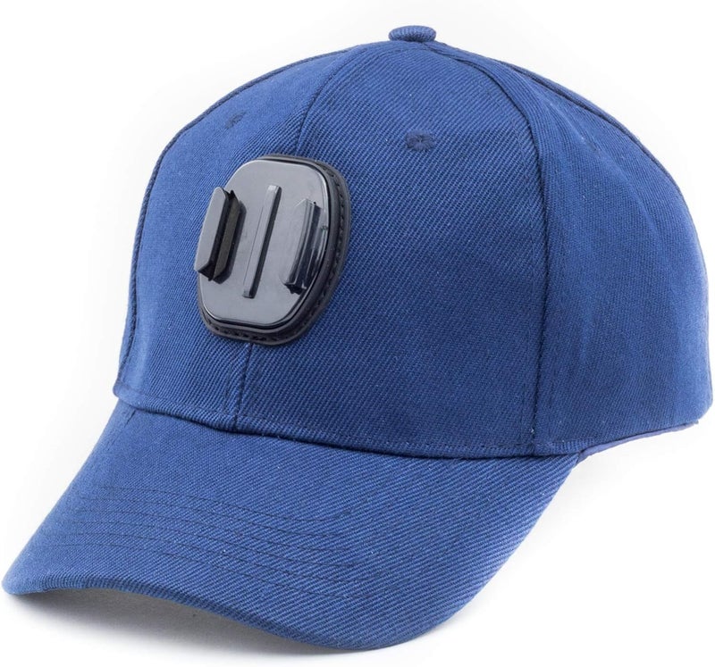 DigiCharge Blue Baseball Cap with Action Cam Mount – Compatible with GoPro Lit Hero 13 12 11 10 Max2, DJI Osmo Action, Akaso & More – Hands-Free Filming Hat for Sports, Youtubers & Outdoor Adventures - Image 2