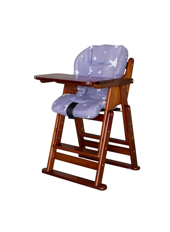 Kocpudu High Chair Cushion, High Chair Pad, Seat Cushion, Soft and Comfortable, Light and Breathable, Make The Baby More Comfortable (Blue Background Stars Pattern) - Image 1
