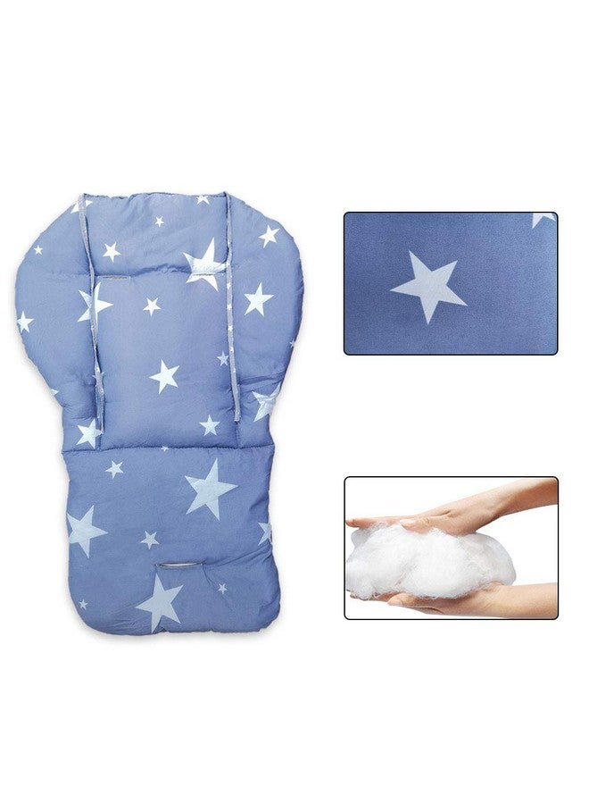 Kocpudu High Chair Cushion, High Chair Pad, Seat Cushion, Soft and Comfortable, Light and Breathable, Make The Baby More Comfortable (Blue Background Stars Pattern) - Image 3