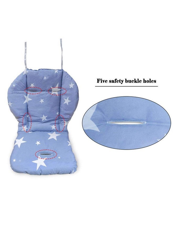 Kocpudu High Chair Cushion, High Chair Pad, Seat Cushion, Soft and Comfortable, Light and Breathable, Make The Baby More Comfortable (Blue Background Stars Pattern) - Image 2