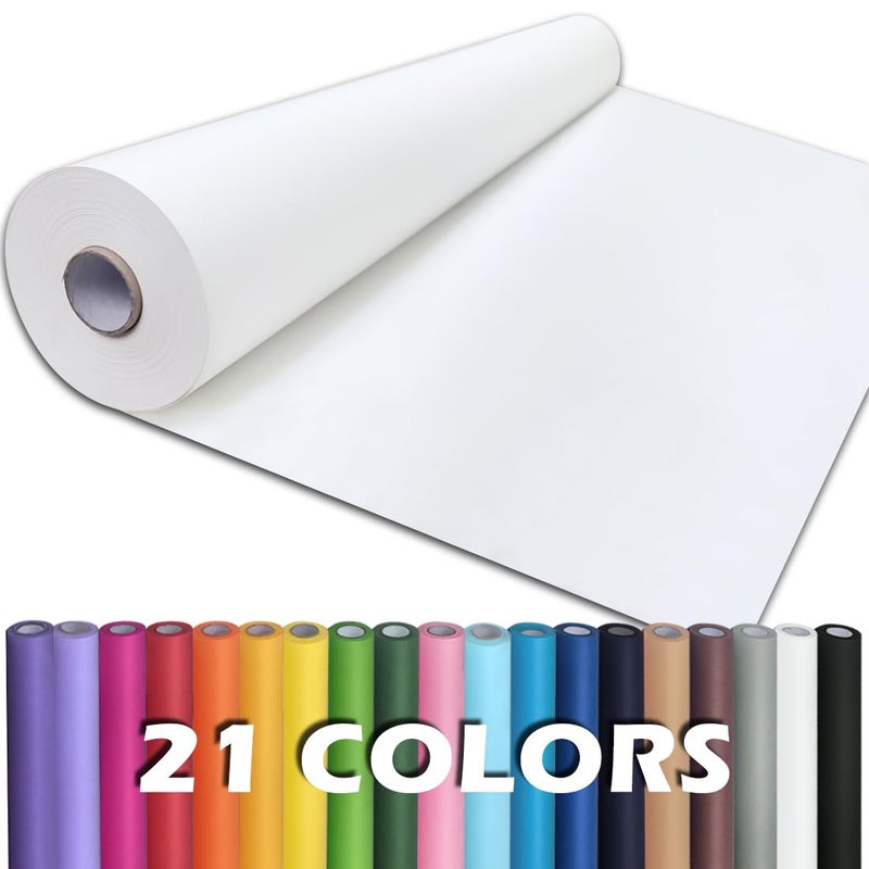 PerkHomy 30 x 2400 200 White Kraft Paper Roll for Craft Bulletin Board Paper Art Table Covering Crafting Gift Wrapping Bouquet Packing Parcel 80GSM 55LB White 30 x 200