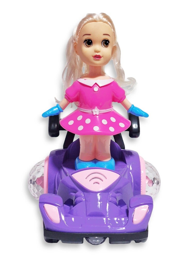 Musical Toys 360 Degree Rotating Dancing Doll Girl Operated Flashing Lights with Music Sound Toy - Image 1