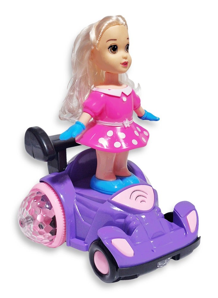 Musical Toys 360 Degree Rotating Dancing Doll Girl Operated Flashing Lights with Music Sound Toy - Image 2