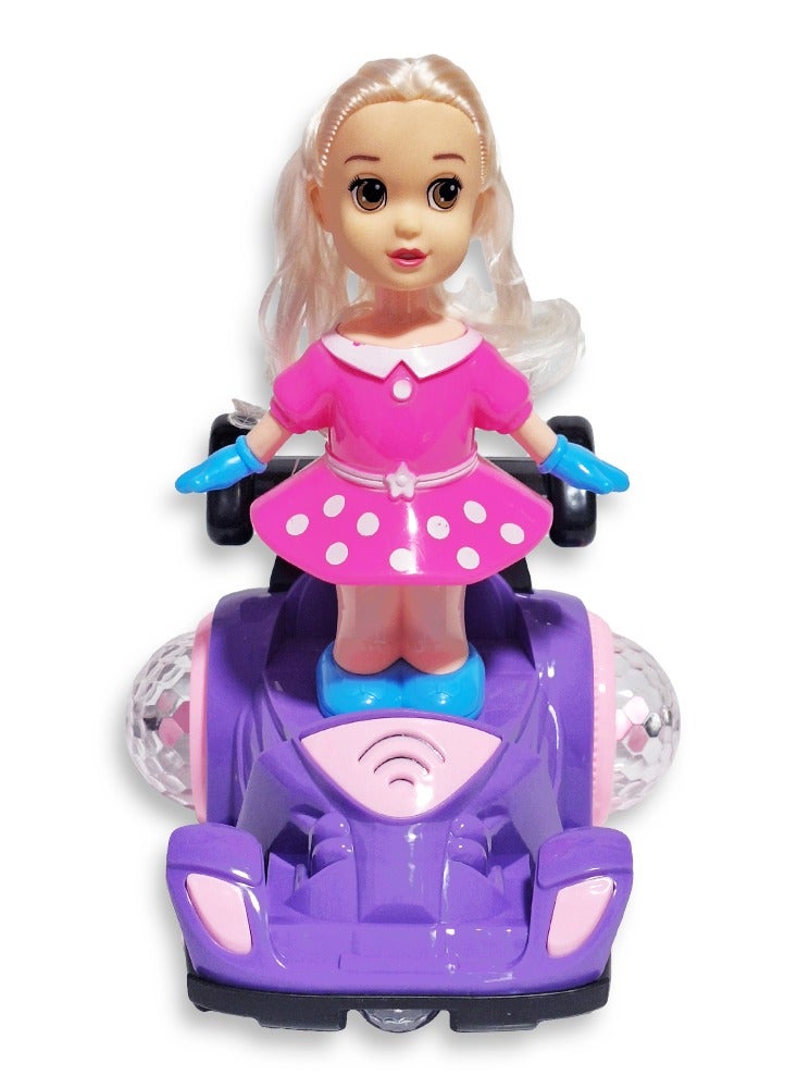 Musical Toys 360 Degree Rotating Dancing Doll Girl Operated Flashing Lights with Music Sound Toy - Image 3