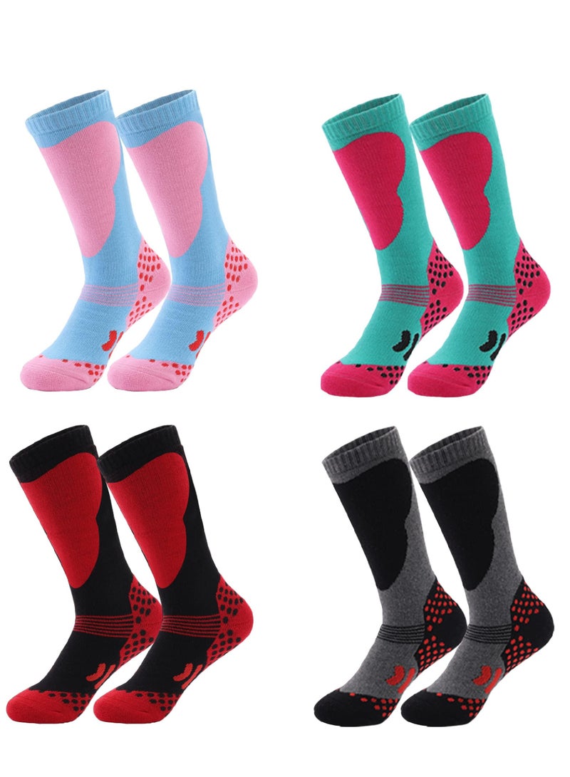 SYOSI Kid Ski Socks  Thick Warm Thermal Socks Children Long Knee Snow Socks for Boy Girl Skating Skiing Snoboarding Socks (SIZE:S) - Image 1