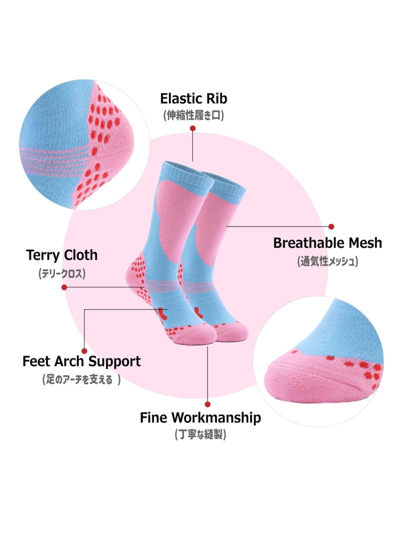 SYOSI Kid Ski Socks  Thick Warm Thermal Socks Children Long Knee Snow Socks for Boy Girl Skating Skiing Snoboarding Socks (SIZE:S) - Image 2