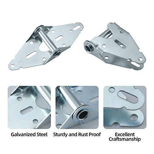 HOME MASTER HARDWARE 4 Pack Garage Door Hinge Heavy Duty 14 Gauge Steel #1 with Galvanized Finish - Residential/Light Commercial Garage Door Replacement - Image 2