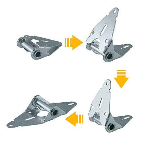 HOME MASTER HARDWARE 4 Pack Garage Door Hinge Heavy Duty 14 Gauge Steel #1 with Galvanized Finish - Residential/Light Commercial Garage Door Replacement - Image 4