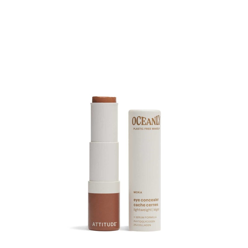 ATTITUDE Oceanly Light Coverage Under Eye Concealer Stick, Titanium Dioxide-Free, EWG Verified, Plastic-Free, Vegan & Cruelty-free Makeup, Moka, 0.2 Ounces - Image 1