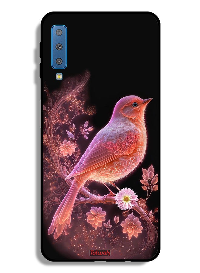 Tolwak Samsung Galaxy A7 (2018) Protective Case Cover Cute Bird Art - Image 1