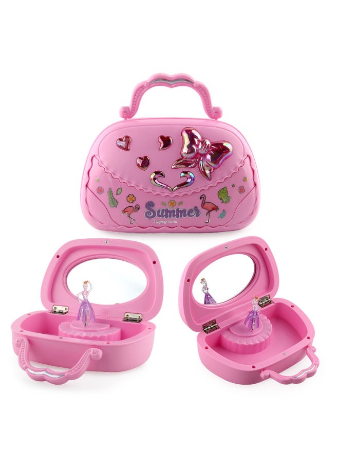 Children Music Jewelry Box Handbag Rotating Ballet Girl Music Box Gift-Color:Blue Weight 0.37kg - Image 4