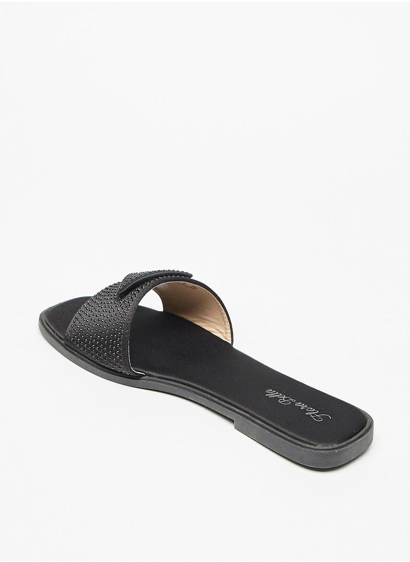 Flora Bella - Embellished Slip On Sandals - Image 1