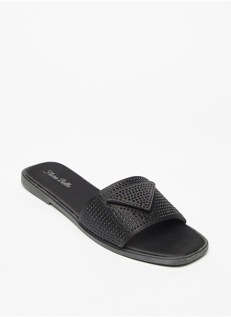 Flora Bella - Embellished Slip On Sandals - Image 1