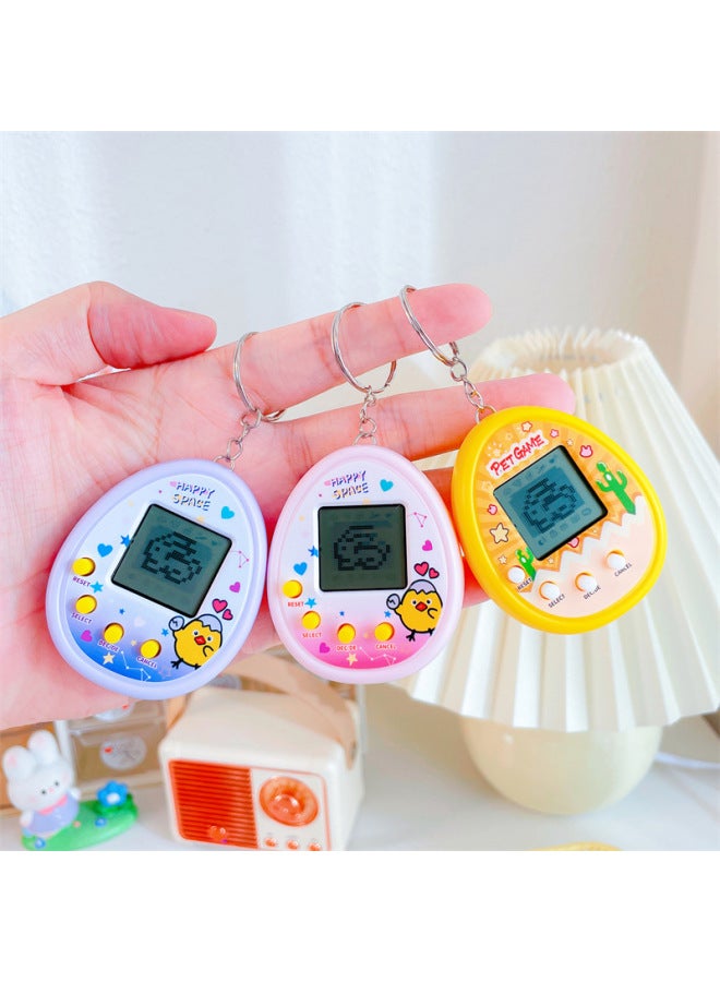 Electronic Pet Game Machine Virtual Feeding Elf Handheld Boys And Girls Educational Toy Pendant Gift-Color:Love Pet Machine [transparent Powder]  - Image 3