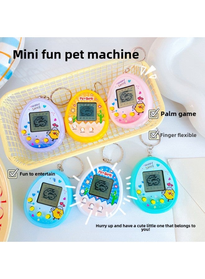 Electronic Pet Game Machine Virtual Feeding Elf Handheld Boys And Girls Educational Toy Pendant Gift-Color:Love Pet Machine [transparent Powder]  - Image 2