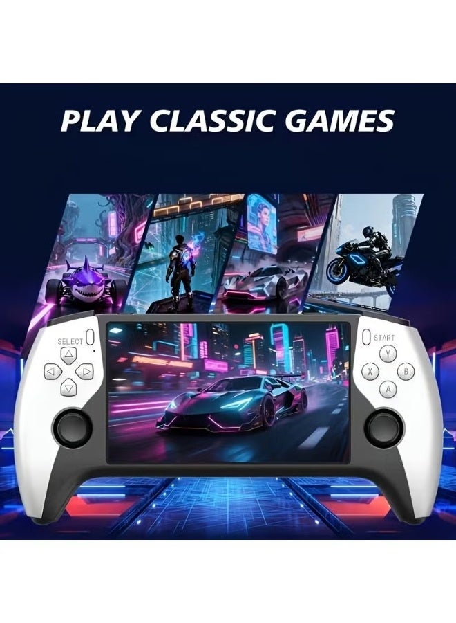 ELTRAZONE SF3500 Handheld Game Console Black & White, 5 Inch IPS Full-Laminated HD Screen, FHD TV Output, Multi-Platform Emulator Support, Wireless Controller Connection, Portable Retro Gaming Console for Games, Music & Videos - Image 3
