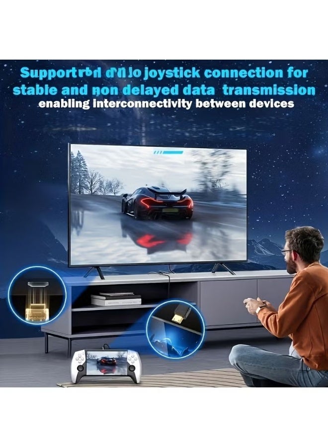 ELTRAZONE SF3500 Handheld Game Console Black & White, 5 Inch IPS Full-Laminated HD Screen, FHD TV Output, Multi-Platform Emulator Support, Wireless Controller Connection, Portable Retro Gaming Console for Games, Music & Videos - Image 4
