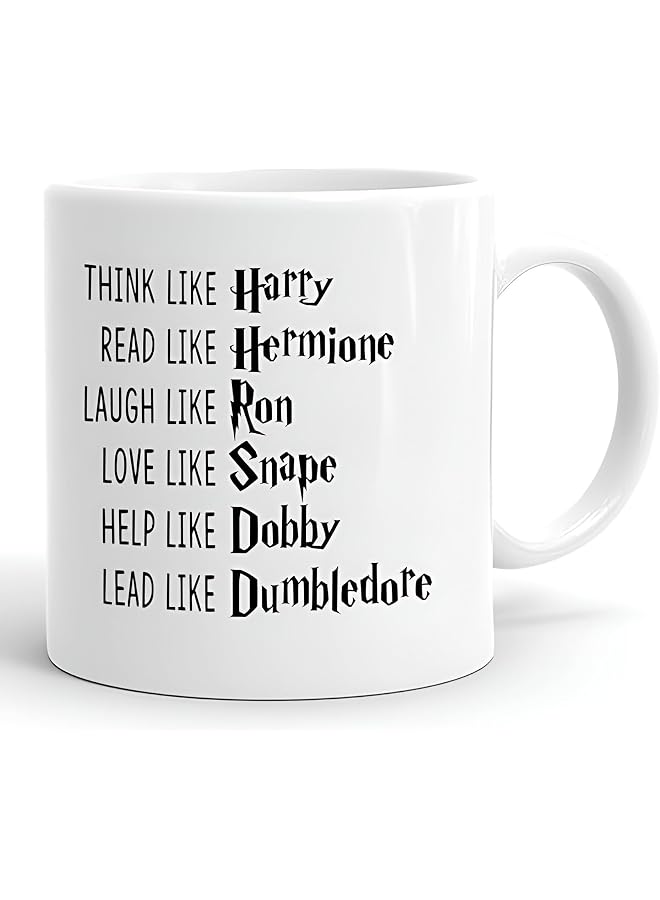 Harry Potter Character Name Printed Ceramic Coffee Mug – 11oz White – Wizard Theme Gift for Fans, Home & Office Use