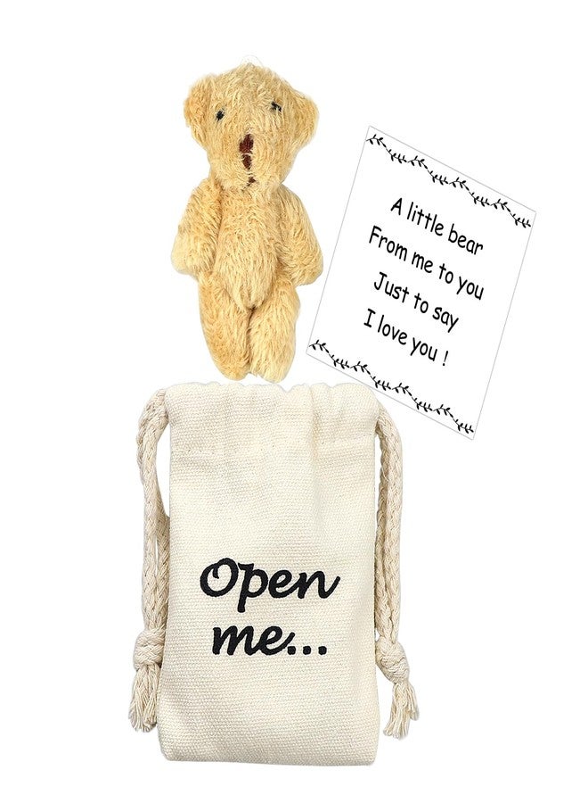 LUOKIFUR Pocket Bear Hug Positivity Gift Long Distance Couple Memorial Gift for Him/Her (Bear) - Image 1