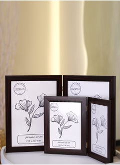 LOWHA Tabletop Double Picture Photo Frame Folding Hinged with MDF Back and Acrylic Front Protection  - Image 4