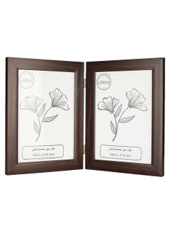 LOWHA Tabletop Double Picture Photo Frame Folding Hinged with MDF Back and Acrylic Front Protection  - Image 3