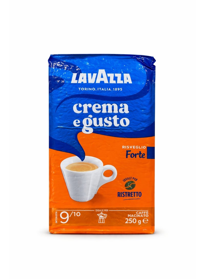 Lavazza Premium Italian Espresso Crema e Gusto Forte Ground Coffee 250G