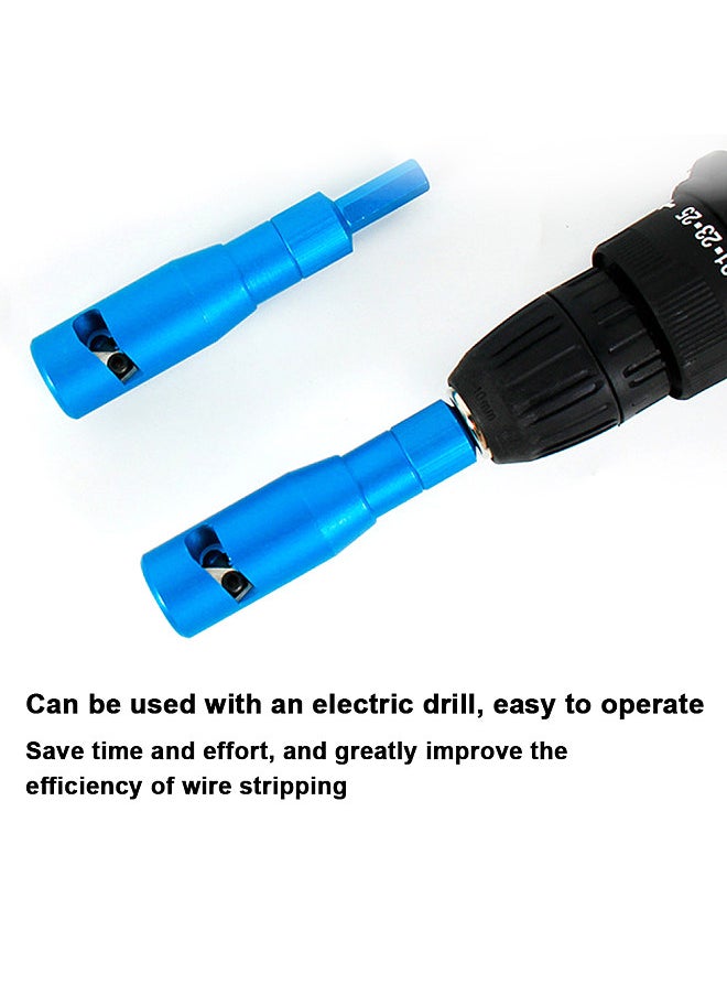 Generic Versatile Electric Peeling Wire Stripper Aluminum Alloy Wire Stripping Tool Universal 2.5-4 Square Wire Rotating Peeling Tool  - Image 3
