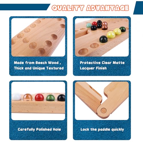Nosadi Jokers and Marbles Board GameReal Beech Wooden Marble Game for 28 PlayerBest Family Board Game for Game NightsHolidays and Casual Social Gatherings - Image 5