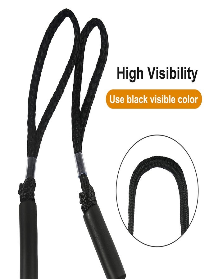 DockMoor Bungee Dock Line for Boats 4FT Stretchable Boat Dock Lines with Built-in Bungee Cord Foam Floats Quick Dock Rope for Jet Ski Pontoon Kayak Elastic Boat Docking Line Boating Gifts for Men 4P Black - Image 4