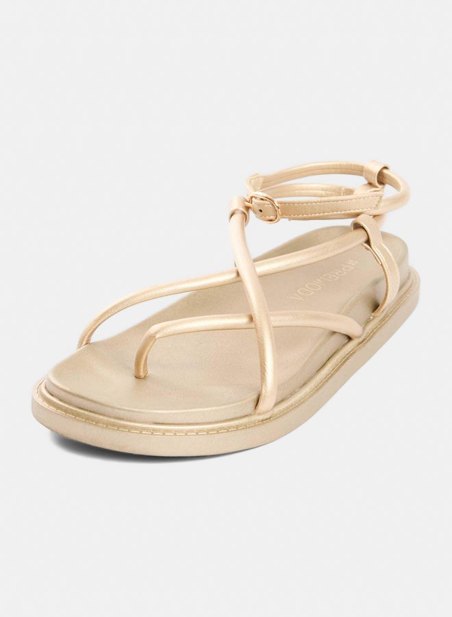 Premoda Women's Sandal Shoes Gold  - Image 2