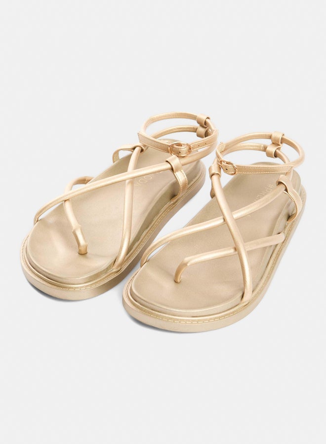 Premoda Women's Sandal Shoes Gold  - Image 1