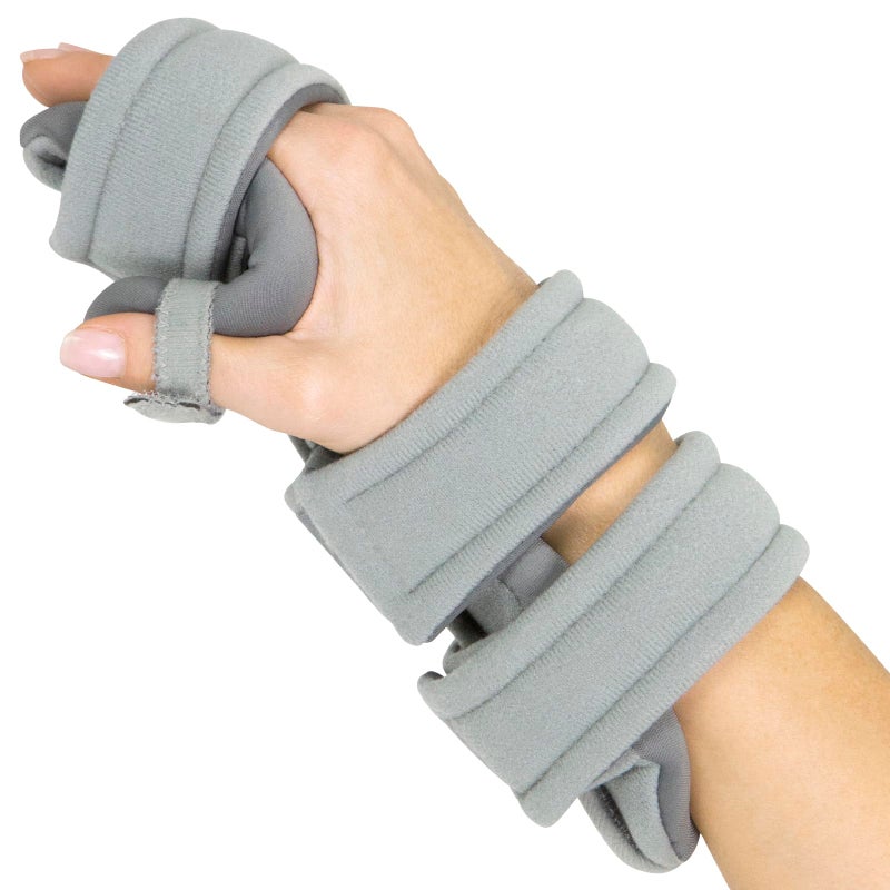 VIVE Resting Hand Splint Right w Rehab Video App Night Immobilizer Wrist Finger Brace Thumb Stabilizer Wrap For Arthritis Tendonitis Carpal Tunnel Pain Functional Support For Sprains Fractures Medium