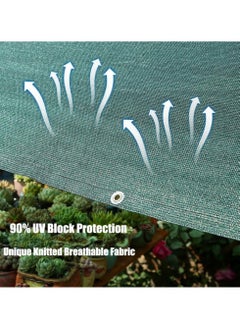 Generic Green Shade Cloth 2 x 3 M - 90% UV-Blocking Sun Shade Net with Grommets, Ideal for Greenhouse, Patio, Lawn, Outdoor Plant Cover, Protects Flowers and Vegetation  - Image 2
