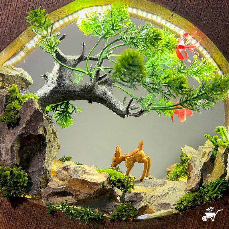 myBageecha A Doe in Woods LED Home Artifical Plant Decor with Stand - Image 2