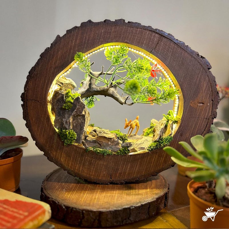 myBageecha A Doe in Woods LED Home Artifical Plant Decor with Stand - Image 4