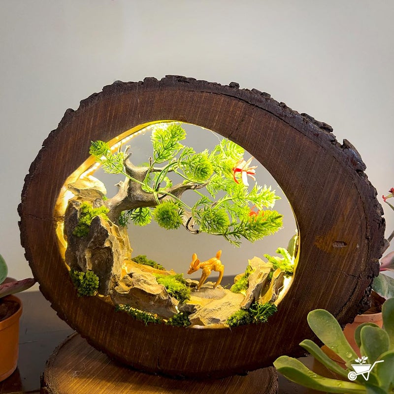 myBageecha A Doe in Woods LED Home Artifical Plant Decor with Stand - Image 5