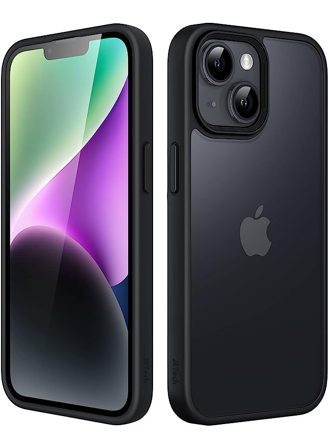 Jetech Matte Case For Iphone 14 Plus 6.7-Inch, Shockproof Military Grade Drop Protection, Frosted Translucent Back Phone Cover, Anti-Fingerprint (Black) - Image 1