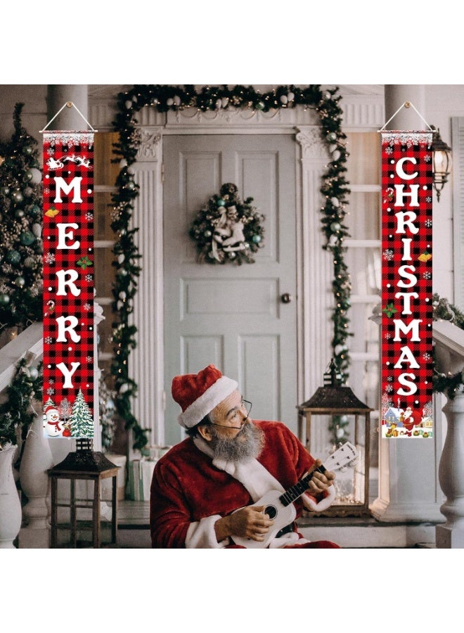 ديكور عيد الميلاد عيد الميلاد فرحة عيد الميلاد لافتة عيد الميلاد غلق الباب ترحيب لافتة حائط منزل حفلات ديكور عيد الميلاد في الداخل والخارج - Image 5