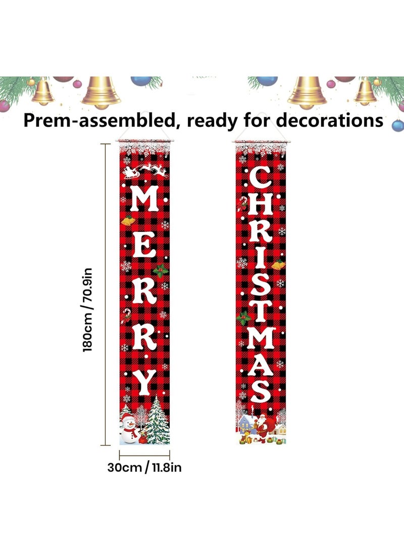 ديكور عيد الميلاد عيد الميلاد فرحة عيد الميلاد لافتة عيد الميلاد غلق الباب ترحيب لافتة حائط منزل حفلات ديكور عيد الميلاد في الداخل والخارج - Image 2