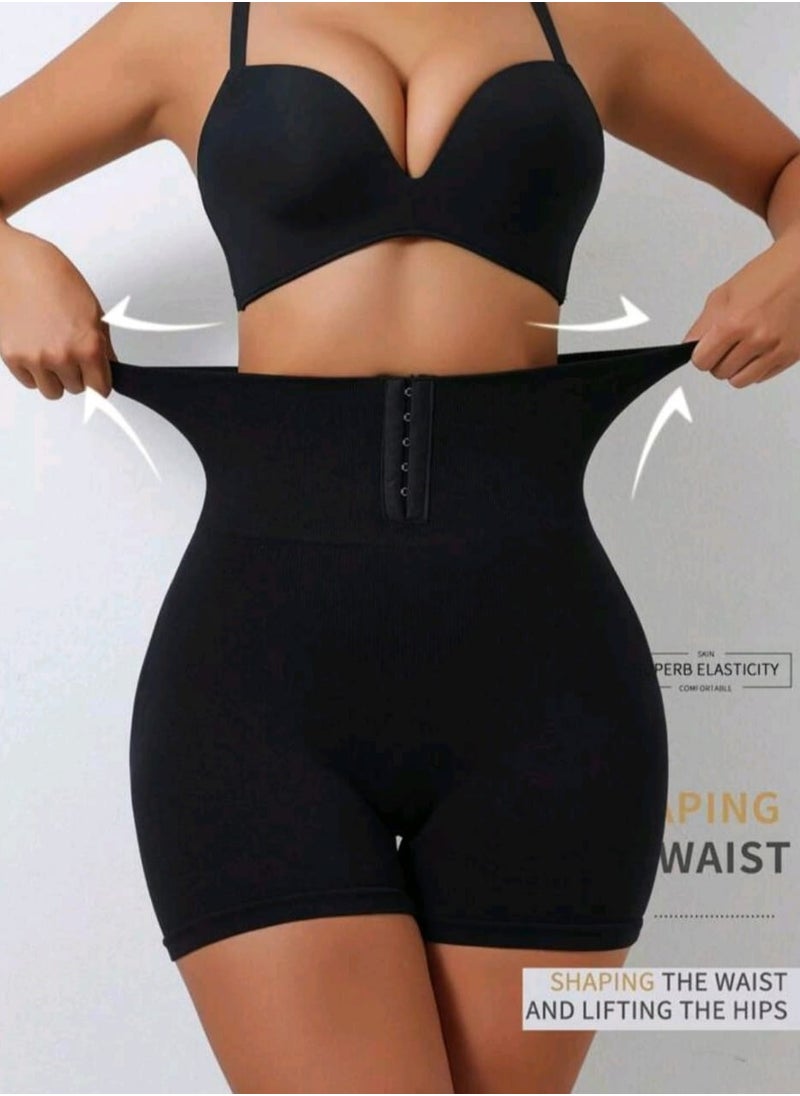 Shein 1 Pc Women High Waist Adjustable Button Sports Shapewear Shorts, Slimming Tummy Control  - Image 1