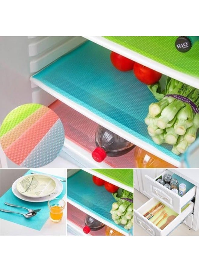 Lightweight silicone refrigerator mats that are antibacterial and prevent water leakage. Size: 45 * 30 cm,pink - Image 3