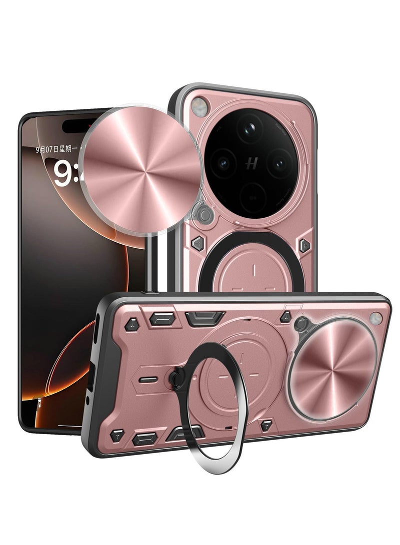 for Honor X9c 5G Case, Slide Caamera Lens Cover, Mgnetic Ring Holder Kickstand Protective Phone Case for Honor X9c 5G