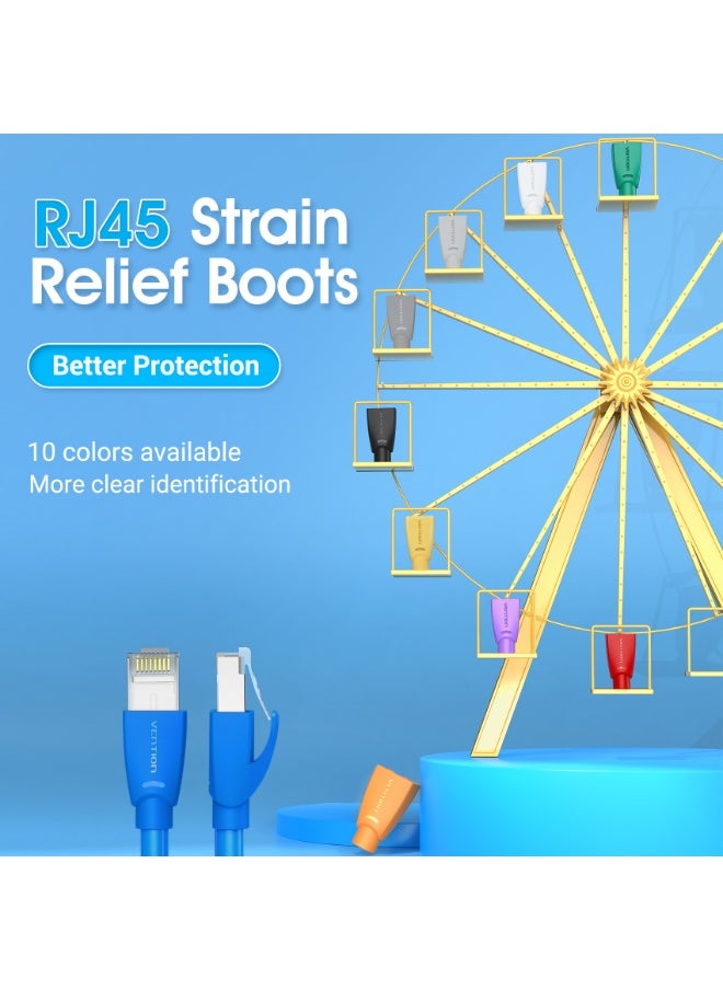 فينشن حذاء تخفيف الضغط VENTION RJ45 من مادة PVC باللون الأحمر، عبوة من 50 قطعة، رقم الموديل IODR0-50  - Image 3