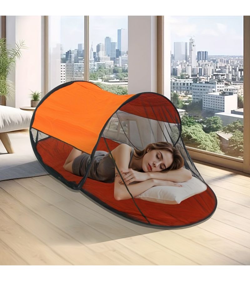 Olive Drab Quick Open Mosquito Net Boat Shape Overhead Throw Hand Portable Free Installation - Image 2