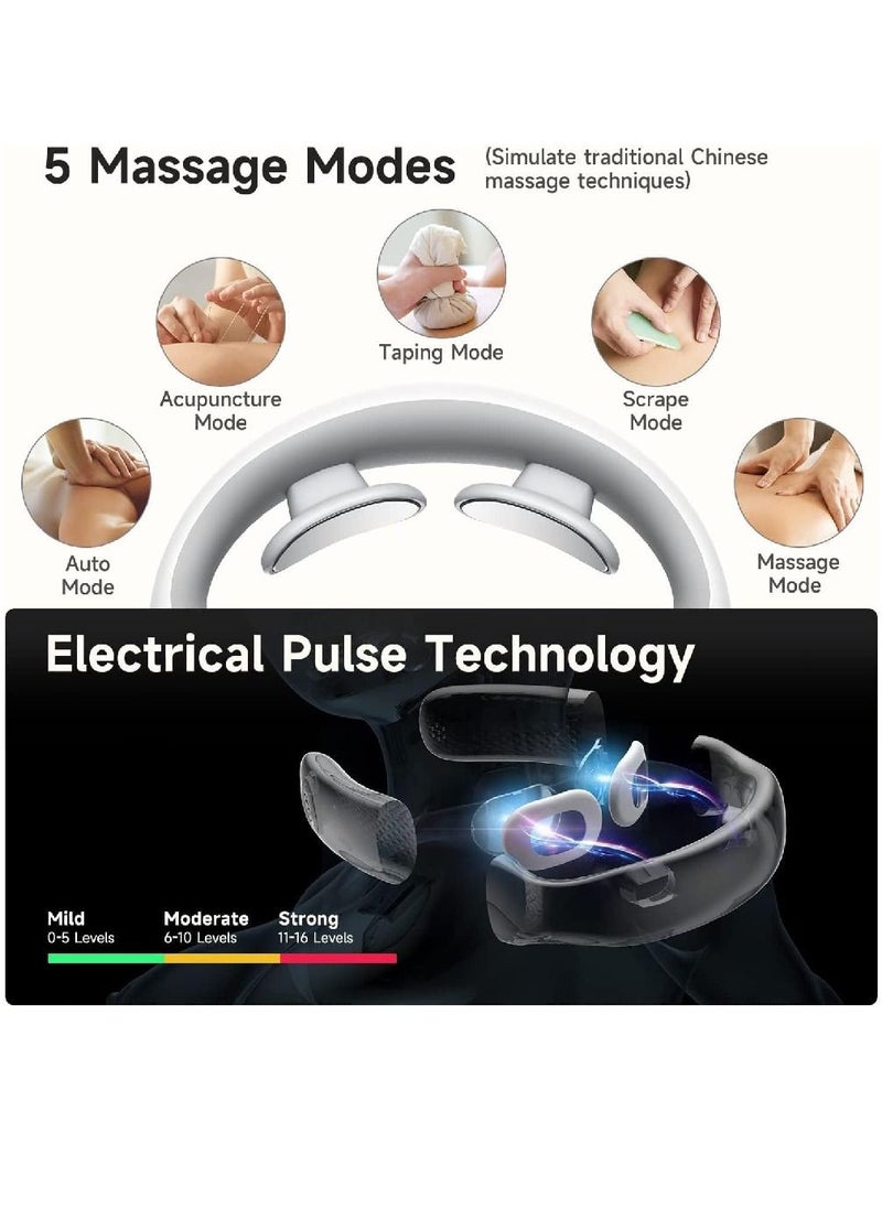 Arabest Intelligent Neck Massager With 5 Modes 16 Levels, Remote Controller, Portable Cordless Neck Massage Relax For Men Women  - Image 3