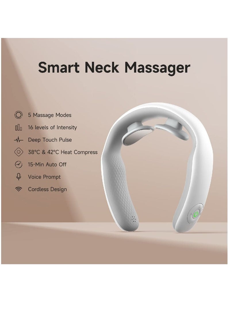 Arabest Intelligent Neck Massager With 5 Modes 16 Levels, Remote Controller, Portable Cordless Neck Massage Relax For Men Women  - Image 2