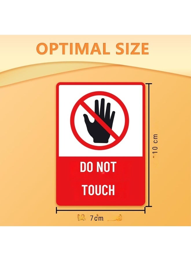 HASANAT ESSENTIALS ملصق حسنات إيسينشالز "لا تلمس" - علامة أمان ذاتية اللصق من الفينيل، 7 × 10 بوصة، عبوة واحدة - Image 2