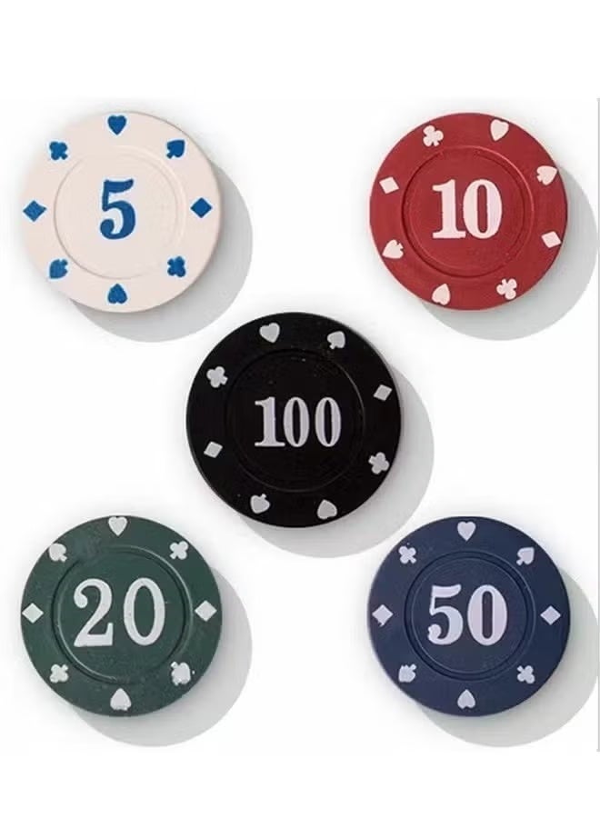 100pcs Poker Chip Set Card Gaming Perfect for Gifts, Family Games, Birthday Parties - Image 5