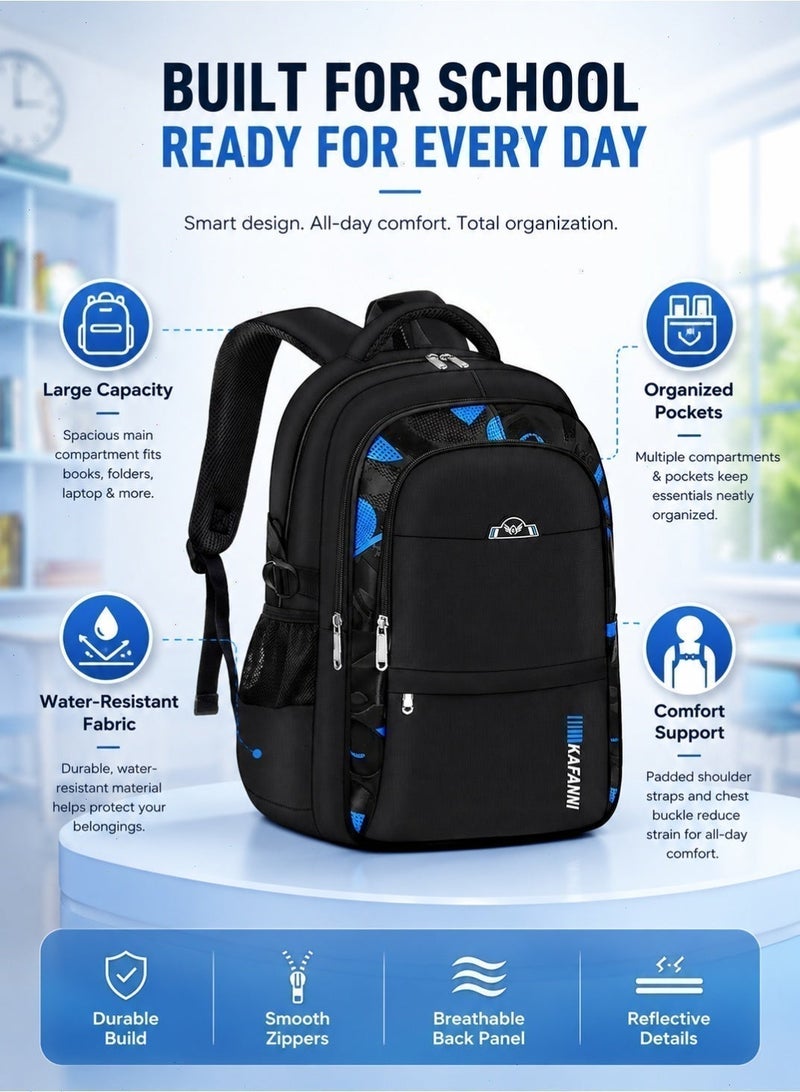 School Bag for Boys and Girls, Backpack for Kids Elementary School Bags Middle Primary School Book Bag Lightweight School Bag for Students - Image 2