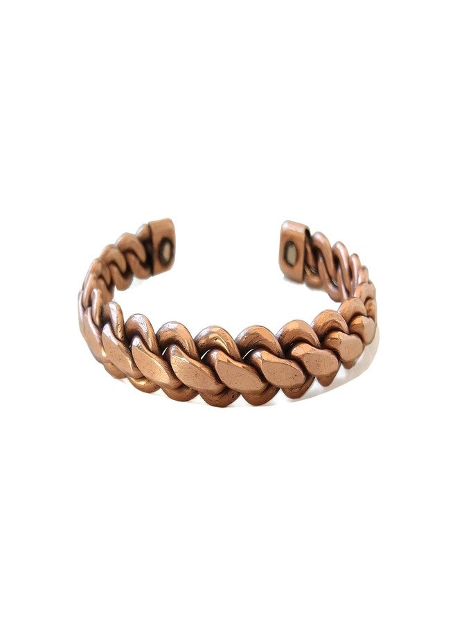 SHINDE EXPORTS أساور نحاسية نقية من شيندي إكسبورتس كوف كادا للرجال والنساء (م twisted 7mm) - Image 1